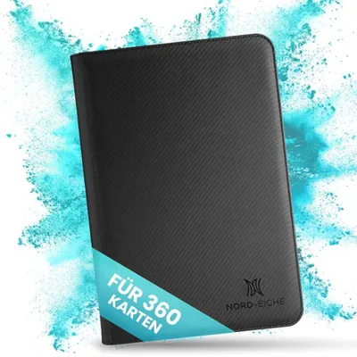 Produktbild von Premium Sammelkartenbinder für 360 Karten Nordeiche Schwarz