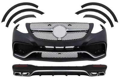 Imagen del producto de Kit de carrocería para SUV Mercedes GLE W166 (modelos 2015-2018), que incluye parachoques, alerón, guardabarros.