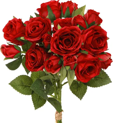 Produktbild von Künstliche Deko Rosen Rot Ø4cm L45cm Hochzeit Deko 3St