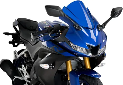 Produktbild von Windschild Puig Z-Racing-Scheibe 330 x 310 mm mit ABE für Yamaha YZF-R125 Bj. 2019 - 2022