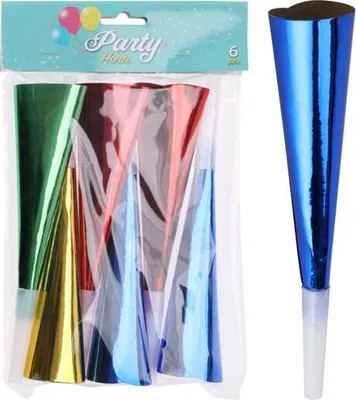 Produktbild von Partytröten - 6 Stück - metallic