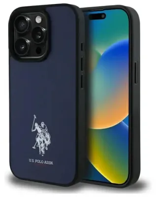 Produktbild von Us Polo Ushcp15Xpgev Iphone 15 Pro Max 6,7" Granatowy/Navy Leder Gestickt Dh Farbe