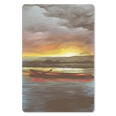 Produktbild von MuchoWow® Mauspad Mousepad Boot - Meer - Sonne 40x60 cm - Mousepads - Maus Mat - Pad - Mausunterlage - Schreibtisch Accesoire