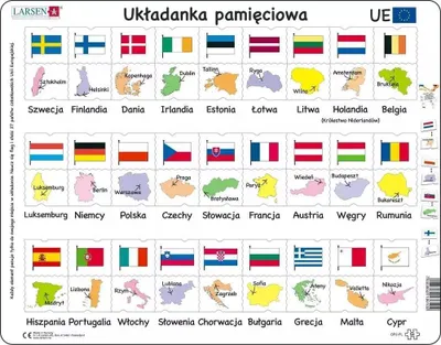 Produktbild von Układanka Unia Europejska - Flagi, stolice