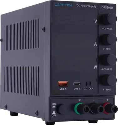 Obrázok produktu pre DC napájacie zariadenie – laboratórny zdroj, nastaviteľný, 30 V, 5 A, 150 W – regulované spínané napájanie – nastaviteľné napätie a prúd – rýchle nabíjanie cez USB – 220 V – čierna farba