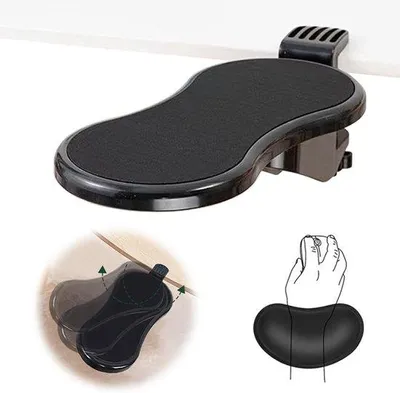 Obrázok produktu pre Ergonomická opierka na ruky k počítaču, čierna, 2-dielna, prémiová