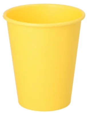 Produktbild von Trinkbecher, Pappe "To Go" 0,2 l Ø 8 cm · 9,2 cm gelb