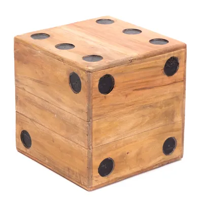 Produktbild von HOLZ WÜRFEL "GAME 25" | Massivholz, 25cm | Blumenhocker Würfel Optik