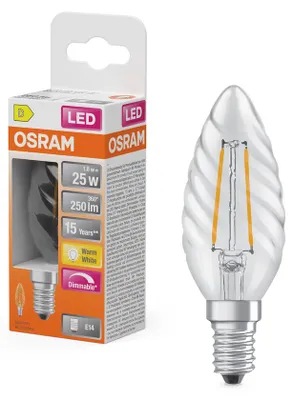 Image de Ampoule Transparente Led Flamme Torsadée E14 3.4w 470 Lm Blanc Chaud Ampoule Transparente Led Flamme Torsadée E14 3.4w 470 Lm Bl