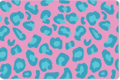 Produktbild von MuchoWow® Mauspad Mousepad Pantherdruck - Blau - Rosa - Muster 27x18 cm - Mousepads - Maus Mat - Pad - Mausunterlage - Büroartikel - Desk Matten