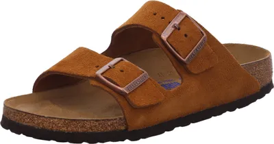 A single Birkenstock Arizona sandal is shown from a side-angle on a white background.