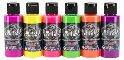 Produktbild von Createx Airbrushfarben Wicked Set fluoreszierend 116103 Airbrush Ffarbe