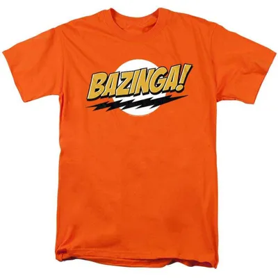 Productafbeelding van Big Bang Theory - "Bazinga" T-shirt voor heren/dames, uni model, TV37782 (maat L) (oranje)