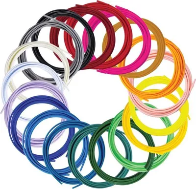Zdjęcie produktu dla 3Doodler Filament FLOW 20 PLA 20 Farben Nachfüllpack, 20 szt.