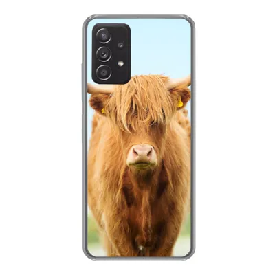 Produktbild von MuchoWow® Handyhülle Schutzhülle Hülle für Samsung Galaxy A53 5G Schottischer Highlander - Haare - Gras Silikon Softcase Handy Hülle - Schutzabdeckung