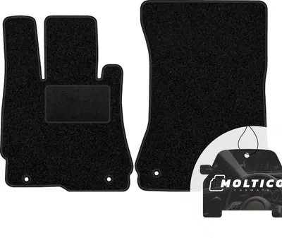 Produktbild von moto-MOLTICO Vorne Fußmatten Auto Velours Autoteppiche Schwarz Automatten Set 2-teilig passend für Mercedes-Benz S-Klasse W221 2005-2013