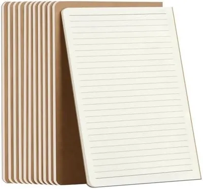 Produktbild von Notizbuch A5 liniert, 12 Stück Kraft Cover Notizheft mit 30 Blatt, Heft für Büro und Schule