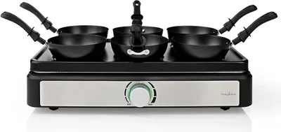 Produktbild von Párty sada wok | gril | 6 osob | špachtle | nastavení teploty | nepřilnavý povrch | obdélník