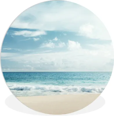 Produktbild von MuchoWow® Rundes Wandbild - Runde Bilder Strand - Meer - Sommer Ø 90 cm Kreis Wanddekoration Kunststoff - Wandkreis - Wandschmuck - Wand-Kreis - Wohnzimmer - Bild - Runde - Wanddeko - Dibond - Kunstdrucke
