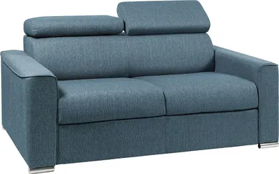 Produktbild von Vente-unique VIZIR, Sofabett, Wohnzimmer, Blau, 2 Sitz(e), Stoff, Stoff