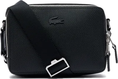 Obrázok produktu pre LACOSTE kožená taška cez rameno Chantaco Reporter Bag Noir black