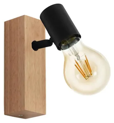 Produktbild von Eglo 1er Spot Townshend 3 braun-schwarz 16,5 x 5 cm E27