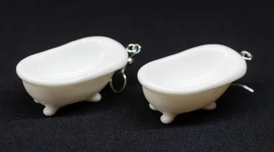 Produktbild von Badewannen Ohrringe Miniblings Ohrhänger Badewanne Badezimmer Fasching Karneval