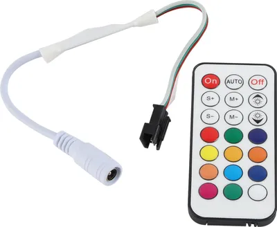 Obrázok produktu pre 21 klávesov RF Mini bezdrôtový diaľkový stmievač WC2811 2812B Plnofarebný nastaviteľný efekt jasu RF LED stmievač