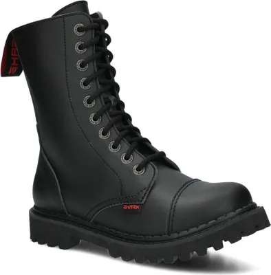 Produktbild von NAGABA Stiefel Damen Herren Springerstiefel 10-Loch - Leder - Schwarz - 46