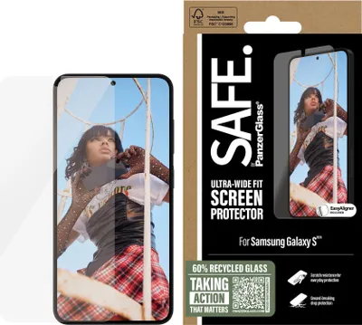 Immagine prodotto di PanzerGlass SAFE. by ® Screen Protector Samsung Galaxy S25 | S24 | Ultra-Wide Fit w. Aligner