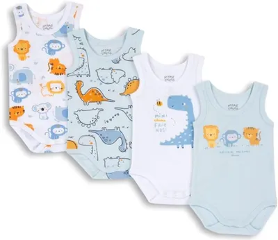 Zdjęcie produktu dla Chicco Baby - Zestaw 4 body bez rękawów dla chłopców