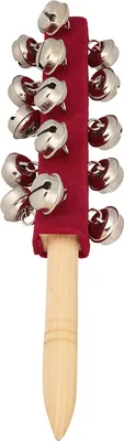 Image de Bois-portable-21 Jingle Bells Bar traîneau bâton instrument de jeu pour enfants (rouge)