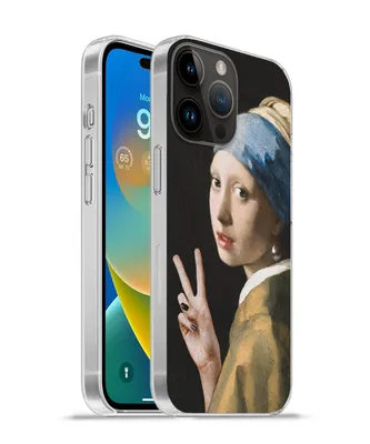 Produktbild von MuchoWow® Handyhülle Schutzhülle Hülle für Apple iPhone 14 Pro - Softcase Malerei - Vermeer - Alte Meister Silikon Softcase Handy Hülle - Umschlag