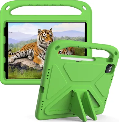 Immagine prodotto di Custodia protettiva per iPad Air 5 /Air 4 /iPad Pro 11 2022/2021/2020/2018, iPad 10,9", custodia leggera in EVA per bambini con maniglia e supporto Verde