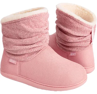 Produktbild von Damen-Hausschuhe Stiefeletten aus Strick Memory-Schaum Gefüttert Rosa 38-39 EU