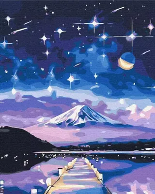 Produktbild von Malen nach Zahlen: Sternenklare Nacht, 40 x 50 cm
