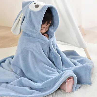Produktbild von Ultraweiches Babyhandtuch mit Kapuze, Cartoon-Badetuch für Kinder, mit niedlicher Kapuze für Babys, Kleinkinder, Kleinkinder, 70 x 140 cm