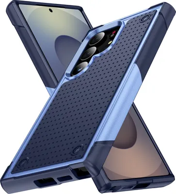 Image de Etui pour Samsung Galaxy S25 Ultra, étui antichoc hybride PC dur et TPU souple Violet Bleu