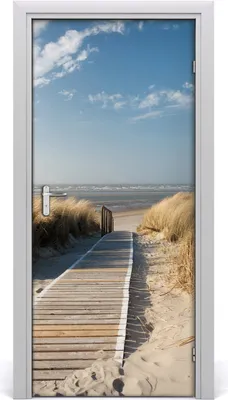 Produktbild von Tulup Türaufkleber 95x205 cm Dekorative Aufkleber Selbstklebend Wasserdichte Tapete Abnehmbar Schlafzimmer Wohnzimmer Wohnkultur - Weg zum Strand