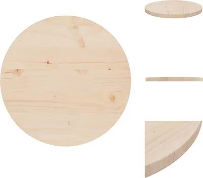 Produktbild von vidaXL Tischplatte Ø40x2,5 cm Massivholz Kiefer -  Tischplatten