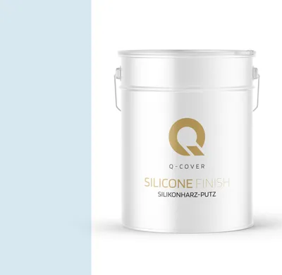 Produktbild von Silikonharz-Putz | Weiß-blau | Reibeputz | Silikonputz | Fassadenputz | 25 kg 3mm | Kratzputz Oberput  Strukturputz Fertigputz Wände Und Decken | Q-COVER