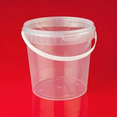 Immagine prodotto di Secchio in plastica trasparente 12x1L con coperchio