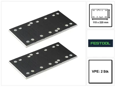 Produktbild von Festool Schleifschuh SSH STF 115x225/10 2 Stück ( 2x 483679 ) für Rutscher RS 200, Rs 2, RS 100, RS 1