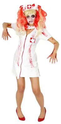 Produktbild von Zombie Krankenschwester Kostüm für Damen und Mädchen, Größe:158/164
