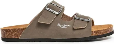 Image de Pepe Jeans Bio Double Velour Sandals Brown EU 44 Hommes Brown EU 44
