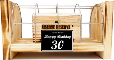 Produktbild von Happy Birthday 30 - Eiserne Reserve Gitterbox - Geburtstag Geldgeschenk - Geld verschenken