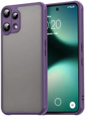 Produktbild von Hülle für Nothing Phone (3a) Lite - Phonesta AirFrost Semi-Transparent Back Cover - Matt Lila