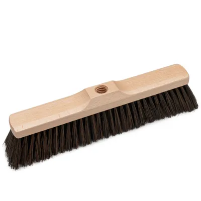 Produktbild von Holz Besenkopf Hausbesen 22 mm Gewinde, PET-Fasern, ohne Stiel, Breite: 35 cm