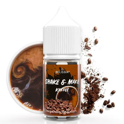Produktbild von Belissia Shake and Make Kaffee Refill - 30 ml hochdosiertes Lebensmittelaroma - zum Nachfüllen - Für Backen, Speisen, Getränke, Shakes, DIY uvm