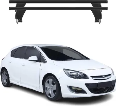 Image de Menabo Barres de toit Transversales pour Opel Astra J 2010-2016 Noir ABE 2x